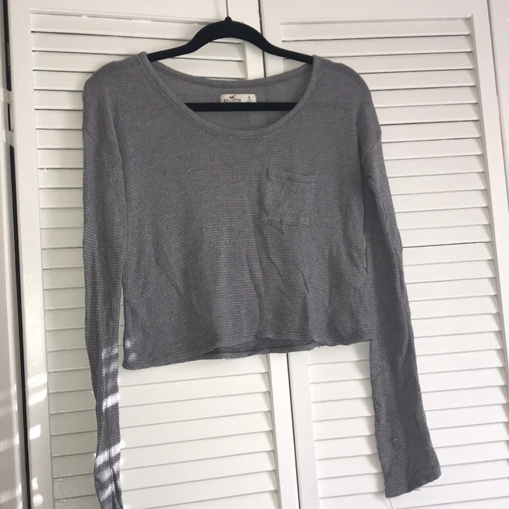 Light Knit Grey Cropped Sweater